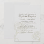 Invitations de douches nuptiales en ivoire (Devant / Derrière)