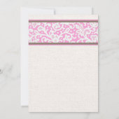 Invitations de douches nuptiales en lin rose Brown (Dos)
