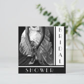 Invitations de douches nuptiales en texte personna (Debout devant)