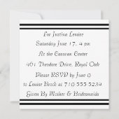 Invitations de douches nuptiales en texte personna (Dos)