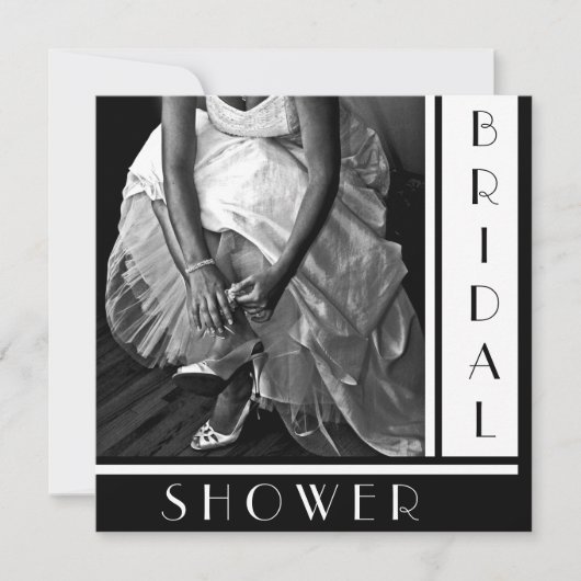 Invitations de douches nuptiales en texte personna (Devant)