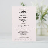 Invitations de douches nuptiales en typographie Vi (Debout devant)