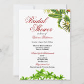 Invitations de douches nuptiales Feuilles de palme (Devant)