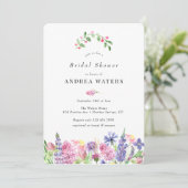 Invitations de douches nuptiales fleurs sauvages (Debout devant)