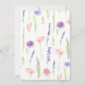 Invitations de douches nuptiales fleurs sauvages (Dos)