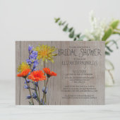 Invitations de douches nuptiales Fleurs sauvages r (Debout devant)