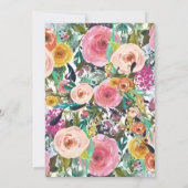 Invitations de douches nuptiales Floral Mason Jar (Dos)