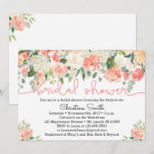 Invitations de douches nuptiales florales (Devant / Derrière)