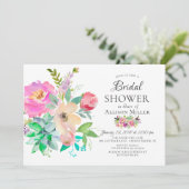 Invitations de douches nuptiales florales aux coul (Debout devant)