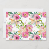 Invitations de douches nuptiales florales aux coul (Dos)