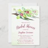 Invitations de douches nuptiales florales de l'orc (Devant)