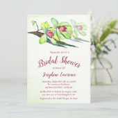 Invitations de douches nuptiales florales de l'orc (Debout devant)