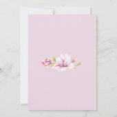 Invitations de douches nuptiales florales Magnolia (Dos)