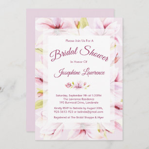 Invitations de douches nuptiales florales Magnolia
