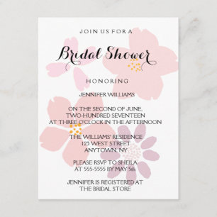 Invitations de douches nuptiales florales mignonne