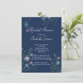 Invitations de douches nuptiales florales modernes (Debout devant)