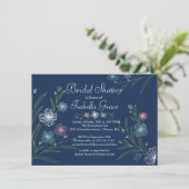 Invitations de douches nuptiales florales modernes (Debout devant)