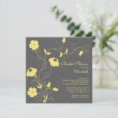 Invitations de douches nuptiales florales modernes (Debout devant)