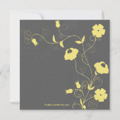 Invitations de douches nuptiales florales modernes (Dos)