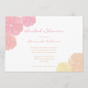 Invitations de douches nuptiales florales Pastel O