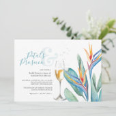 Invitations de douches nuptiales florales Pétales (Debout devant)