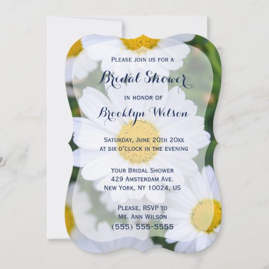 Invitations de douches nuptiales florales Support  (Devant)