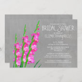 Invitations de douches nuptiales Gladiolus (Devant / Derrière)