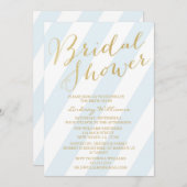 Invitations de douches nuptiales Gold Parties scin (Devant / Derrière)