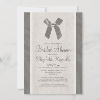 Invitations de douches nuptiales grises Vintages p