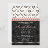 Invitations de douches nuptiales Heart Diamond Noi (Dos)