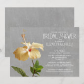 Invitations de douches nuptiales Hibiscus (Devant / Derrière)
