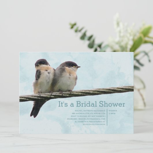 Invitations de douches nuptiales Inséparables (Debout devant)