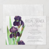 Invitations de douches nuptiales Iris (Devant / Derrière)