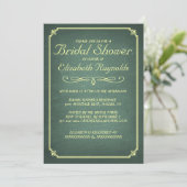 Invitations de douches nuptiales Jaune vert Chalkb (Debout devant)