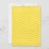Invitations de douches nuptiales Jaune Zigzag (Dos)