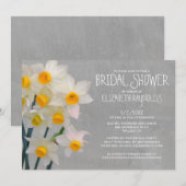 Invitations de douches nuptiales Jonquil (Devant / Derrière)