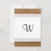 Invitations de douches nuptiales Jute et Lace (Dos)