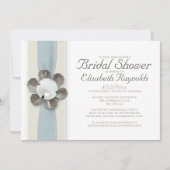 Invitations de douches nuptiales Lace et Pearls (Devant)