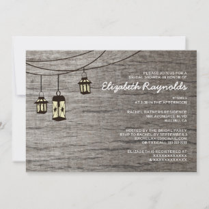 Invitations de douches nuptiales légères Vintages