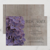 Invitations de douches nuptiales Lilacs Rustiques (Devant / Derrière)