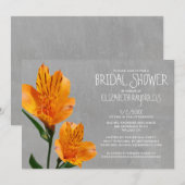 Invitations de douches nuptiales Lily au Pérou (Devant / Derrière)