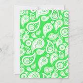 Invitations de douches nuptiales Lime Green Paisle (Dos)