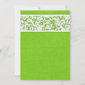 Invitations de douches nuptiales Lime Green Rustic (Dos)