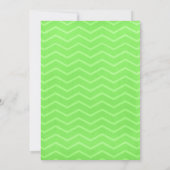Invitations de douches nuptiales Lime Green Zigzag (Dos)