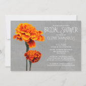 Invitations de douches nuptiales Marigolds (Devant)