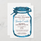 Invitations de douches nuptiales Mason Jar dans le (Devant / Derrière)