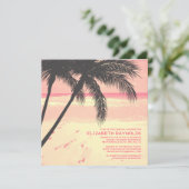 Invitations de douches nuptiales modernes de Palm  (Debout devant)