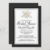 Invitations de douches nuptiales noires et blanche (Devant / Derrière)