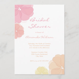 Invitations de douches nuptiales Ombre Pastel Flor