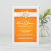 Invitations de douches nuptiales orange (Debout devant)